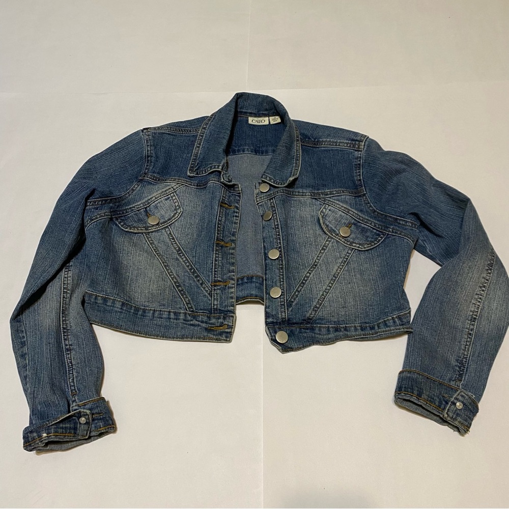 Cato Stylish Blue Denim Cropped Jacket - Picture 3 of 7